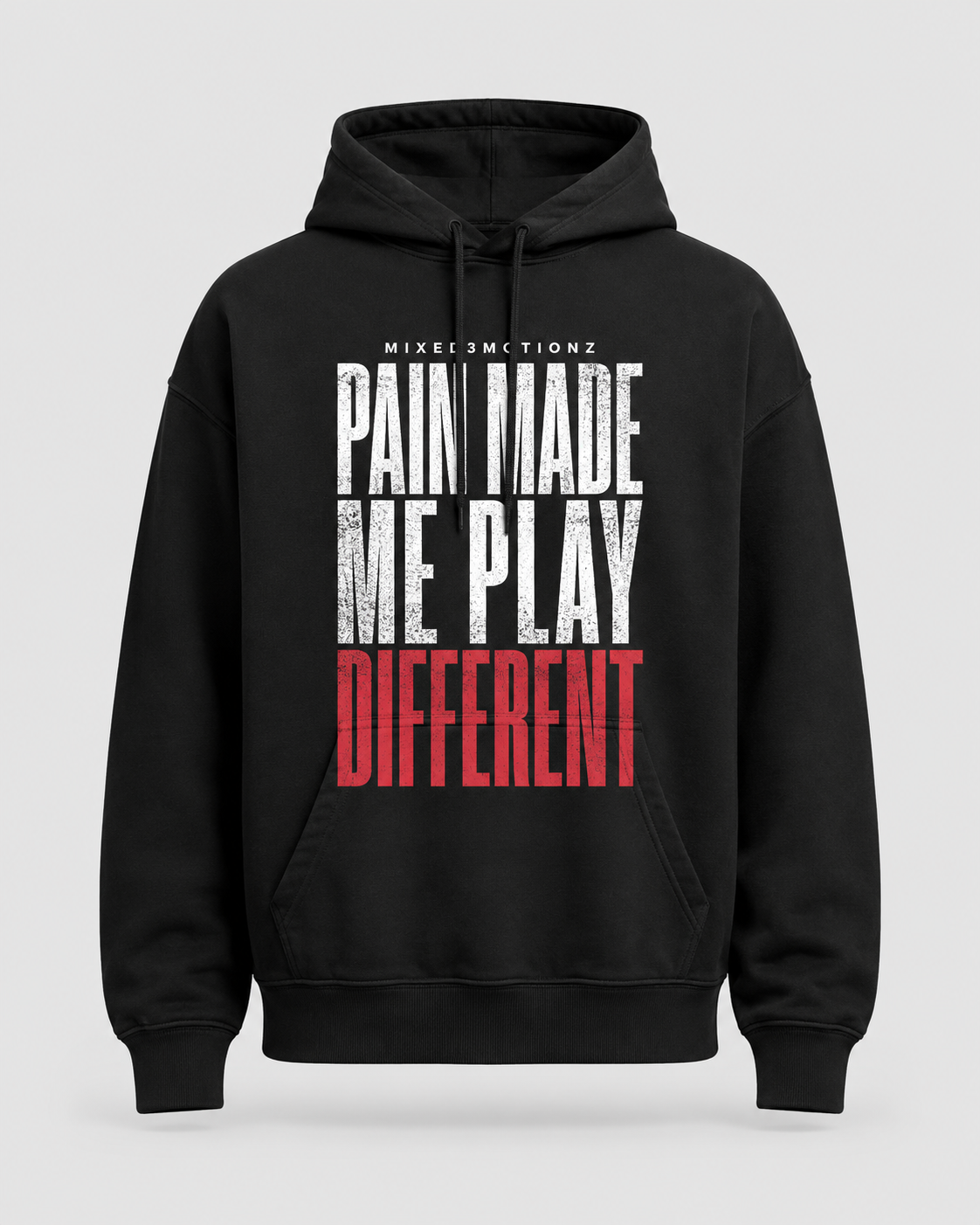 Pain Made Me Play Different merch mockup