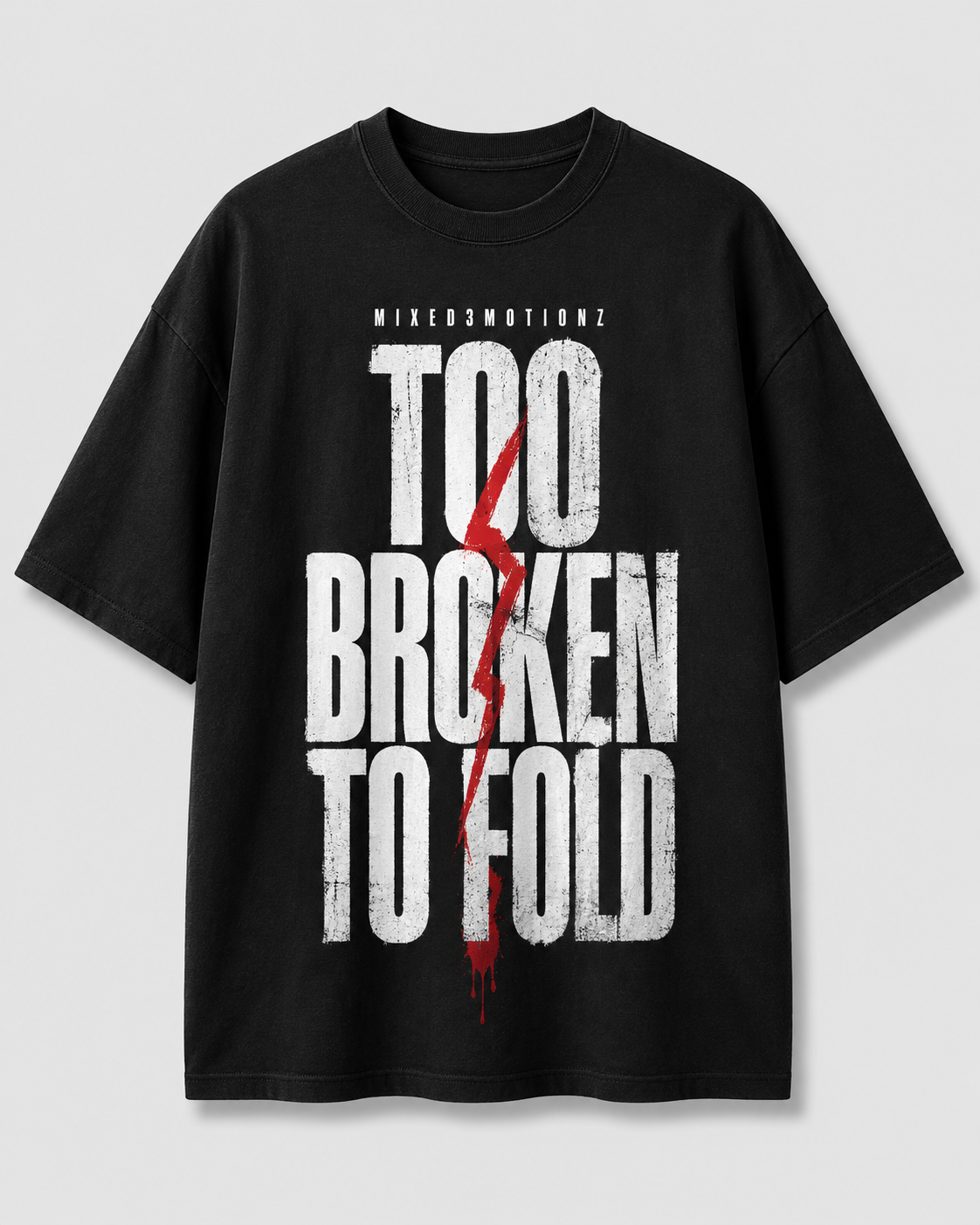 Too Broken To Fold merch mockup